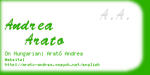 andrea arato business card